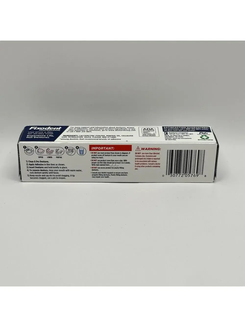 Fixodent Professional with Scope Denture Adhesive Cream Precision Tip